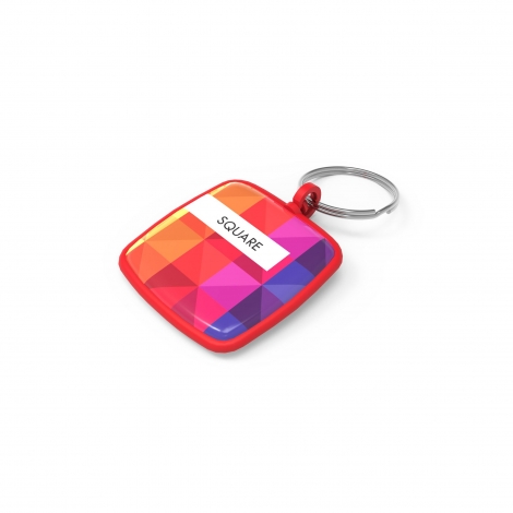 Porte-clés publicitaire - KEY RING SQUARE