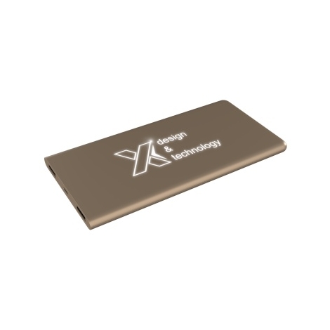 Batterie externe publicitaire logo lumineux 5000 mAh - SLIM