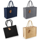 Sac shopping publicitaire en jute avec anses colorées - Classic