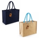 Sac shopping publicitaire en jute avec anses colorées - Classic