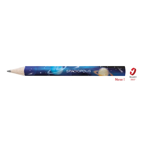 Crayon personnalisé rond vernis couleur - Eco 8,7 cm