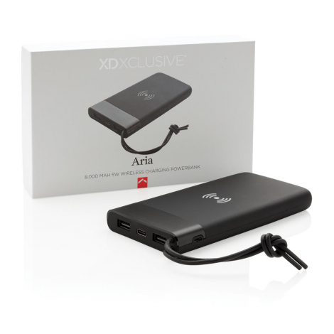 Batterie chargeur induction publicitaire 8000 mAh - Aria