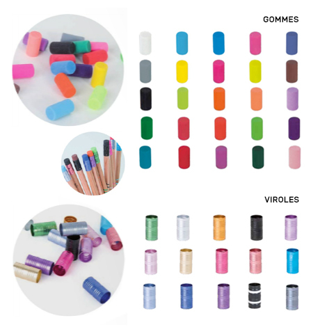 Crayon publicitaire hexagonal vernis incolore - Eco 8,7 cm