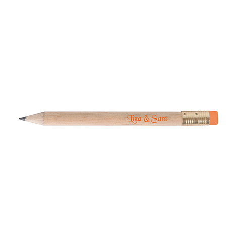 Crayon de bois personnalisé rond sans vernis - Eco 8,7 cm