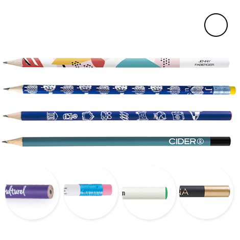 Crayon bois publicitaire rond vernis couleur - Eco 17,6 cm