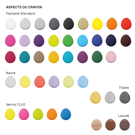Crayon personnalisable carré vernis couleur - Eco 17,6 cm