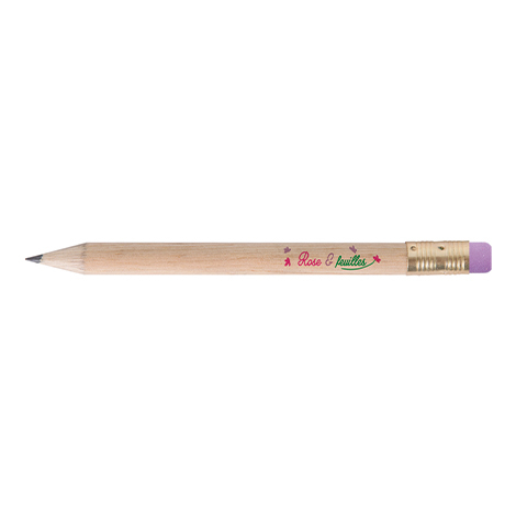 Crayon de bois personnalisé rond sans vernis - Eco 8,7 cm