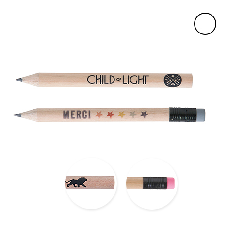 Crayon promotionnel rond vernis incolore - Eco 8,7 cm