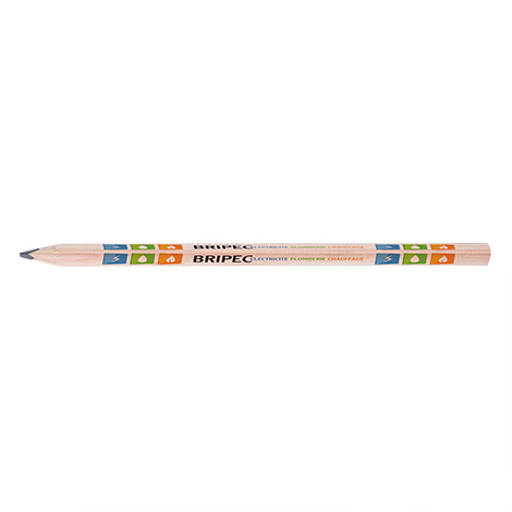 Crayon publicitaire triangulaire sans vernis - 17,6 cm