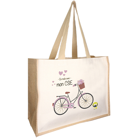 Sac shopping publicitaire en jute et coton 320 gr - Howrah