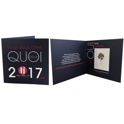 Carte personnalisable - Trèfle à 4 feuilles