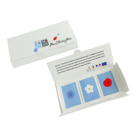 Carte 3 sachets de graines publicitaire