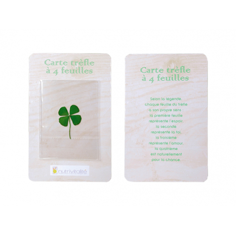 Carte Trèfle à 4 feuilles publicitaire