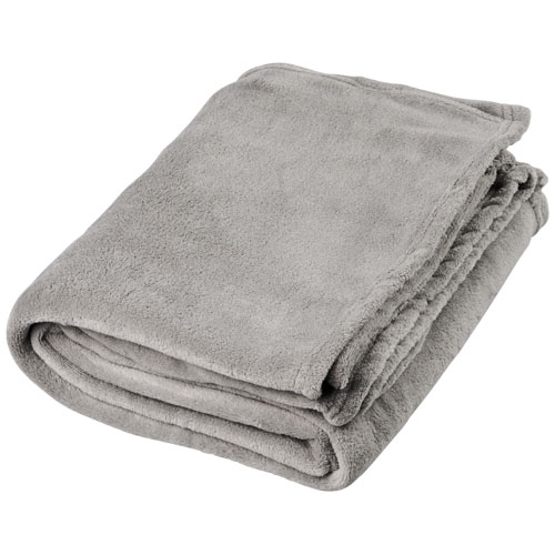 Plaid publicitaire en polaire corail ultra douce - Bay Gris