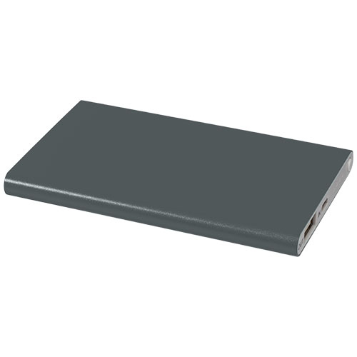 Batterie de secours publicitaire en aluminium de 4000 mAh - PEP Titane