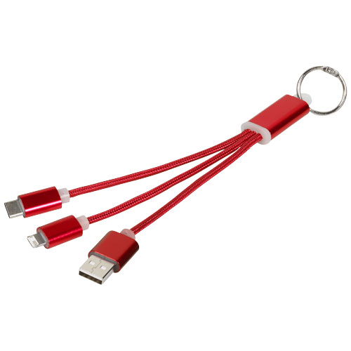 Câble de chargement personnalisable 3 en 1 Rouge