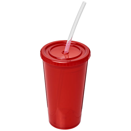 Verre personnalisable double paroi Stadium - 350 ml Rouge