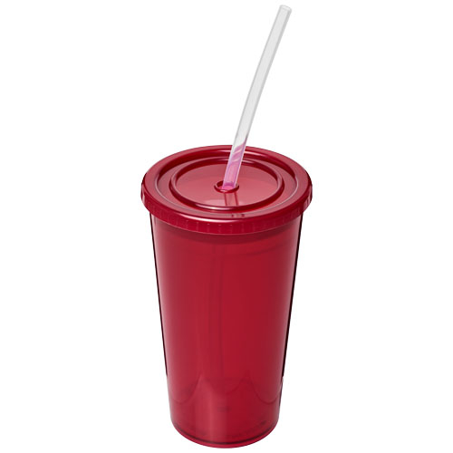 Verre personnalisable double paroi Stadium - 350 ml Magenta