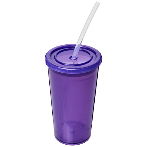 Verre personnalisable double paroi Stadium - 350 ml Violet
