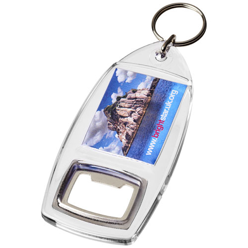 Porte-clés décapsuleur personnalisable Translucide