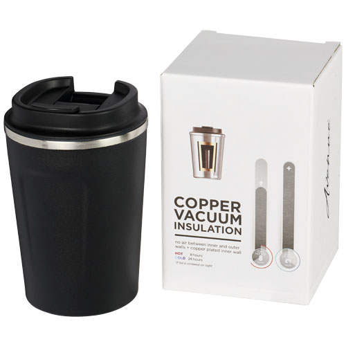 Gobelet publicitaire avec isolation 360 ml étanche - Thor Noir