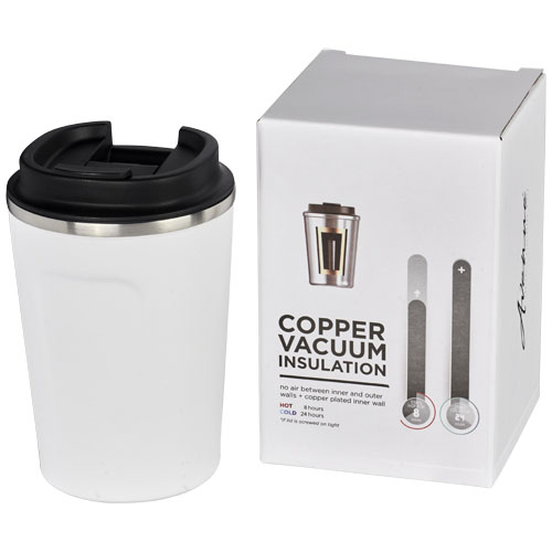 Gobelet publicitaire avec isolation 360 ml étanche - Thor Blanc