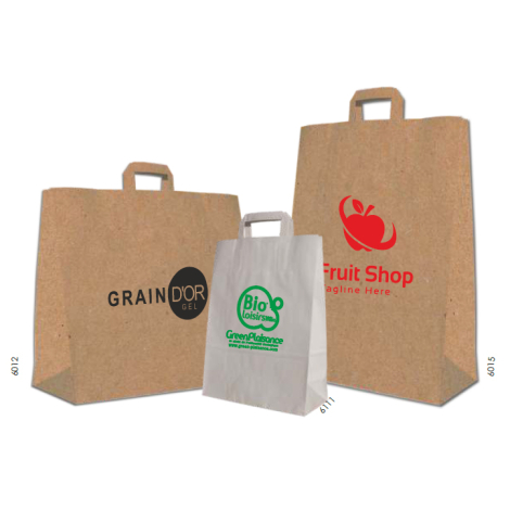 Sac shopping papier kraft - Natural