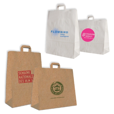 Sac shopping papier kraft Natural