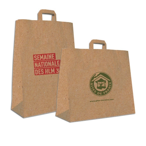 Sac shopping papier kraft Natural