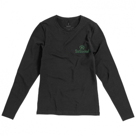 T-shirt coton bio publicitaire manches longues femmes 200g PONOKA
