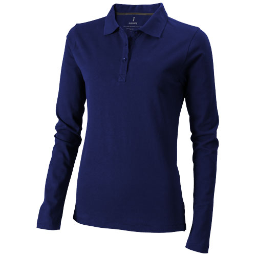 Polo publicitaire manches longues femmes 200g - OAKVILLE Marine