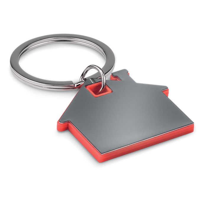 Porte-clés maison publicitaire - Imba Rouge