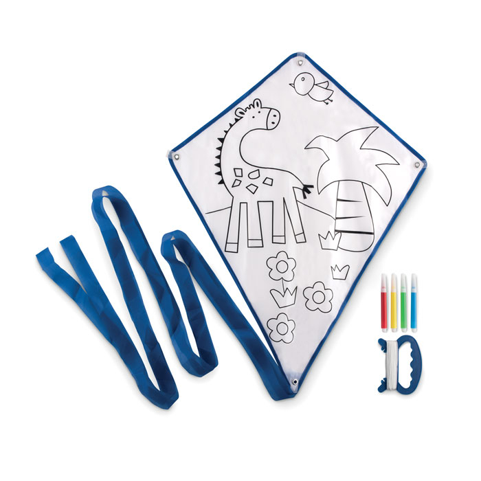 Cerf-volant personnalisé à colorier - Savane Bleu