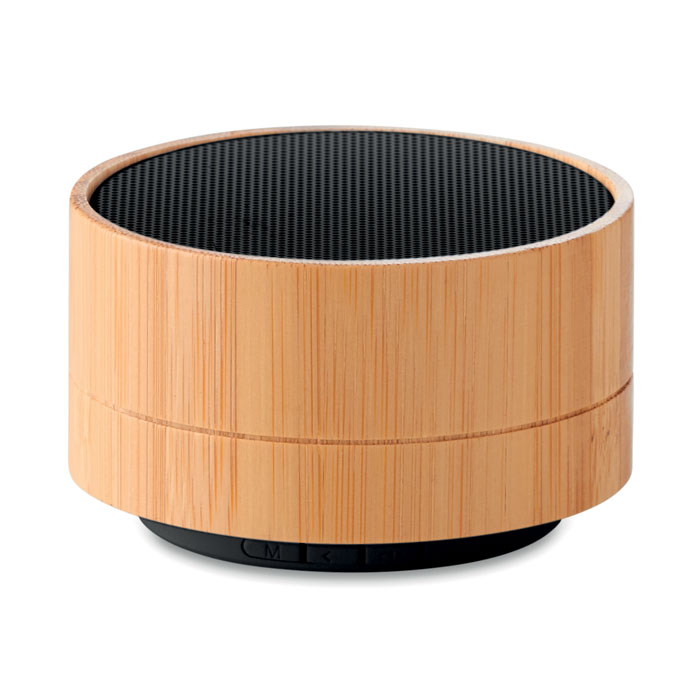 Mini haut-parleur bambou publicitaire 3W - Sound Noir