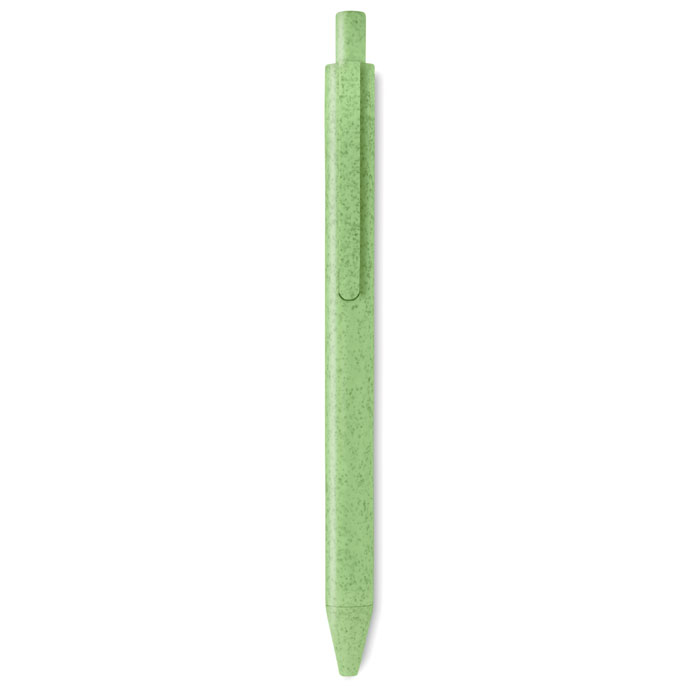Stylo bille publicitaire en paille de blé - Pecas Vert