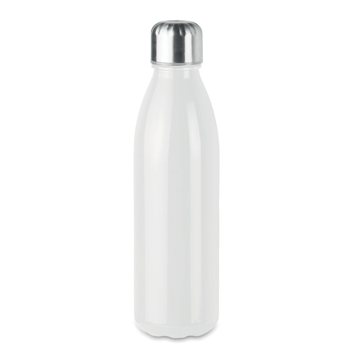 Bouteille de sport verre publicitaire 650 ml - Aspen Glass Blanc