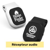 récepteur audio personnalisable avec logo lumineux